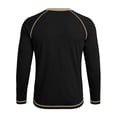 thumbnail image 6 of DPTALR Men's Color Block Crew Neck Long Sleeve T-Shirt， Curved Hem Casual Baseball Top,Black,Big and Tall Men XXXL, 6 of 7
