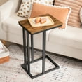 thumbnail image 3 of HOOBRO Set of 2 C-shaped Sofa End Table Coffee Table Living Room Bedroom Rustic Brown BF02SFP201G1, 3 of 12