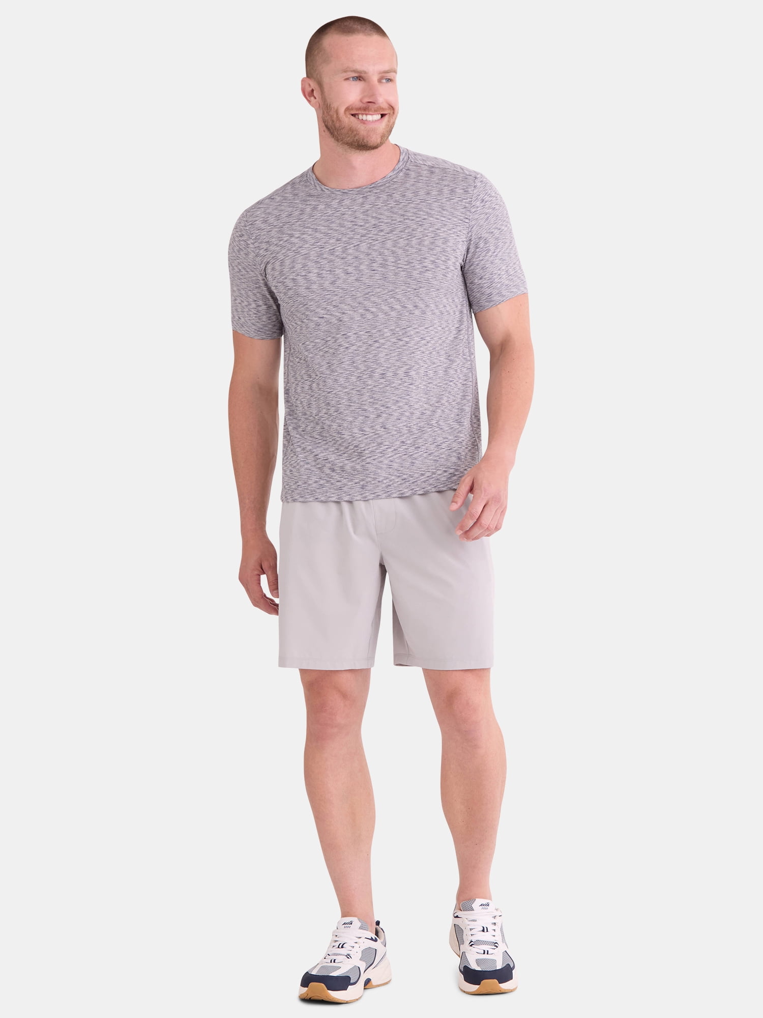 Athletic Works Men's and Big Men's Space Dye Tee with Short Sleeves, Sizes S-3XL