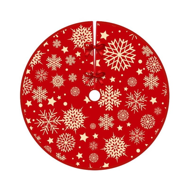 Falda de árbol de Navidad de 90cm, adorno decorativo para el hogar, parte inferior de tela, Año Nuevo, 2023