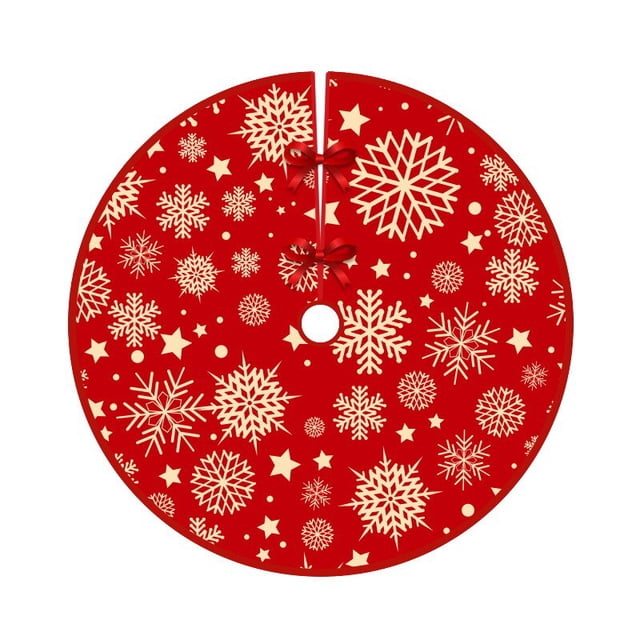 Falda de árbol de Navidad de dibujos animados, adornos navideños para el hogar, manualidades, Papá Noel, muñeco de nieve, copo de nieve, Feliz Navidad, 90CM