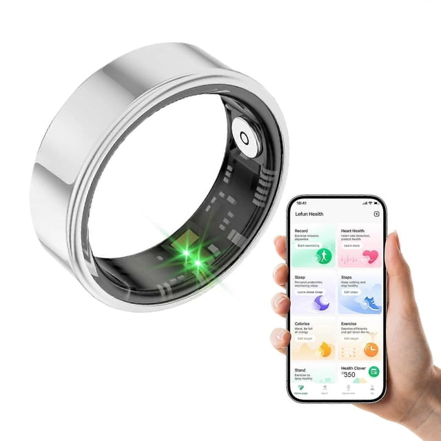 Smart Ring, Health and Fitness Tracker Right/Blood Calorie/Heart Oxygen/Blood Pressure Intelligent Ring