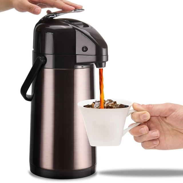 Jarra de café Airpot PARACITY mejorada de acero inoxidable de 2,5 litros