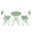 Green, variant on Patio Table and Chairs Set of 2, 3 Piece Patio Bistro Sets, Small Outdoor Furniture Dining Set with Coffee Table, Metal Balcony Furniture Sets for Apartments/Porch/Pool/Garden/Backyard/ Deck
