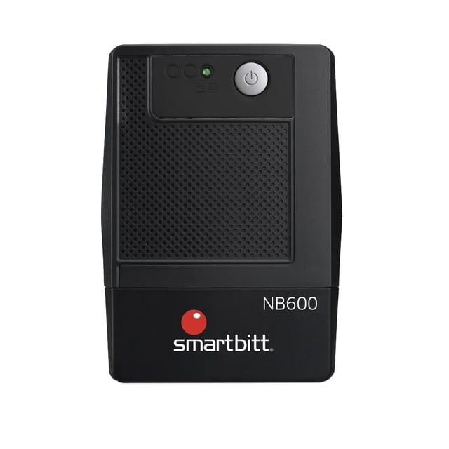 Smartbitt - No-Break Interactivo, Regulador y Supresor de Picos - UPS Ideal para apagones y Cortes de energía - Batería de Respaldo - Negro (600 Va, Hogar y Oficina)