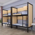 thumbnail image 3 of Litera con marco de acero para dormitorio escolar, cama doble para apartamento pequeño, 3 of 4