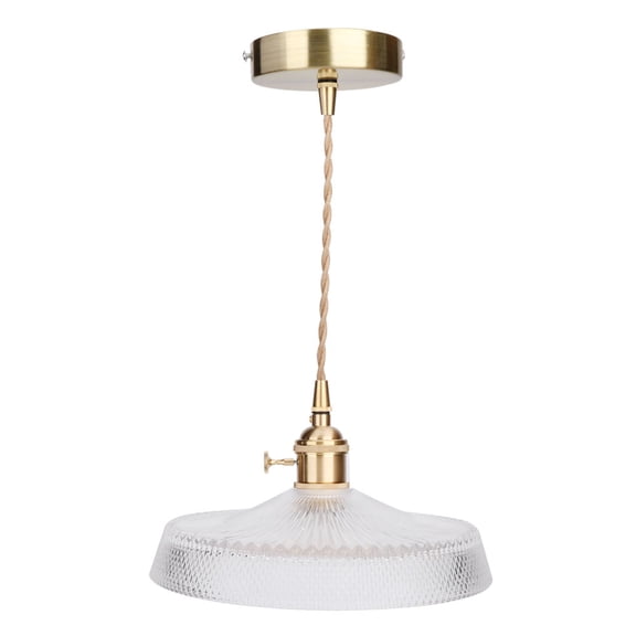 E27 Vintage Glass Brass Single End Ceiling Light Pendant Lamp Decoration 100-240VA