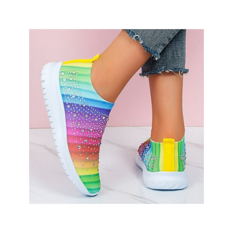 Rainbow trainers best sale