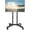 Black, variant on BONTEC Rolling TV Stand, Height Adjustable Mobile TV Cart for 32-75 Inch TVs, Dual Column Floor Mount with Wheels, Holds 110 lbs, Max VESA 400x400mm, Black