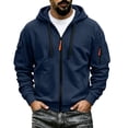 thumbnail image 3 of Winter Jackets for Men Dqueduo Men's Long Sleeve Workwear Sweatshirt Casual Jacket, Sizes S-XXXL Navy XXL, 3 of 6