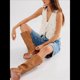 thumbnail image 5 of Chaleco con Lazo Frontal para Mujer, Camiseta Sin Mangas con Bordado Floral Y2K, Cuello en V, Top Corto, Lindas Camisetas para Salir. L, 5 of 8