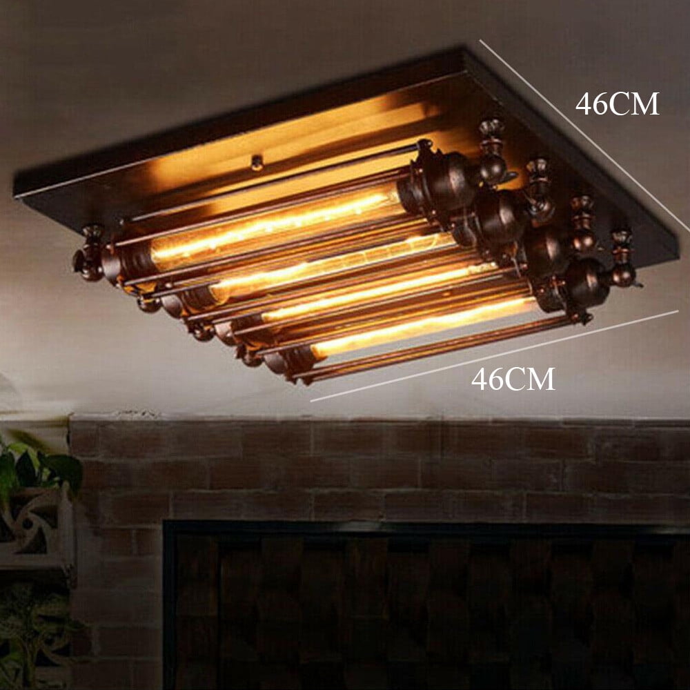 1 PCS Metal Lighting Fixture, Ceiling Light Fixture, Industrial Style Light Fixture, Voltage: 110V, 60Hz, Switch Type: Wall Switch (Not Included)