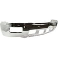 thumbnail image 3 of Bumper Compatible with CHEVROLET SILVERADO 1500 2014-2015 Chrome with Impact Bar Skid Plate with PAS and Fog Light Holes, 3 of 5