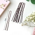 thumbnail image 3 of U Shaped Hair Pins,50 Count of Buns Pins Hairpins for Women Girls for Updos Ballet French Twists, Bobby Pins Hairgrip Hair Grip Hairclip Metal Hair Accessories 7cm/2.7in (Brown), 3 of 5