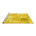 thumbnail image 2 of Ahgly Company Machine Washable Indoor Square Patchwork Yellow Transitional Area Rugs, 7' Square, 2 of 4