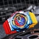 thumbnail image 4 of Reloj electrónico de cuarzo con degradado de color galvanizado, reloj deportivo de moda para estudiantes y niñas, 4 of 6