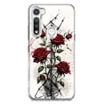thumbnail image 1 of MUNDAZE Motorola Moto G Fast Étui de Téléphone Double Couche Fil Barbelé Gothique Roses Rouges, 1 of 6