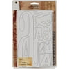 Grungeboard Alphas 26 Sheets/Pkg 5X8, Plain