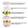 thumbnail image 3 of Body Powder Puff and Container for Women, Portable Tin Jar for Loose Dusting, Ideal for Bath, Travel and Home Use, 3 of 9