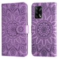 thumbnail image 4 of Funda tipo cartera GANGXUN para OPPO A74 4G , diseño girasol, cuero PU, soporte, cierre magnético, tarjetero, 4 of 5