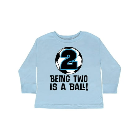 

Inktastic Soccer 2nd Birthday Sports Party Gift Toddler Boy Girl Long Sleeve T-Shirt