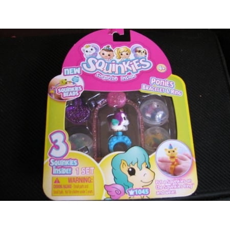Squinkies Suprise Inside Ponies Braclet & Ring