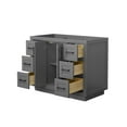 thumbnail image 4 of Wyndham Collection Miranda 42" No-Sink Wood Single Bathroom Vanity in White/Gold, 4 of 7