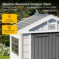 EAST OAK Outdoor Storage AIF4 Shed, 7×4×8.2 FT Waterproof Resin Tool