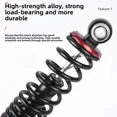thumbnail image 2 of Heavy-Duty Rear Shock Absorber for Electric Bikes & Delivery Scooters: Thickened Spring, Hydraulic Damping, 180mm Hole Spacing, Universal Fit for Enhanced Ride Comfort, Vibration Reduction, and, 2 of 5