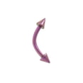 thumbnail image 1 of Eyebrow Ring Curved Barbell Anodized G5 Solid Titanium 16G Cartilage Rook Daith, 1 of 10