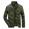 thumbnail image 4 of Mens Autumn And Winter Casual Baseball Uniform Leather Jacket Leather Jacket, 4 of 7