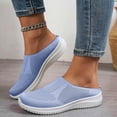 thumbnail image 5 of Women’s Breathable Knit Slip-On Walking Shoes, Breathable Lightweight Non Slip, Non Slip Work Sneakers Workout Outdoor Casual Shoes, 5 of 8
