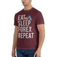 thumbnail image 4 of Eat Sleep Forex Repeat Men'S Basic Short Sleeve T-Shirt Burgundy X-Large, 4 of 5