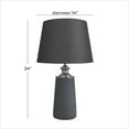 thumbnail image 3 of DecMode 14"W, 24"H Cement Modern Table Lamp, Black, 1-Piece, 3 of 9