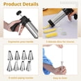 thumbnail image 4 of Churrera Churro Maker Machine Kit, Stainless Steel Churro Maker Kit with 1 Piping Bag and 8 Piping Nozzles, 1 Brush, and 16 Discs, Churro Filler Kit with Recipe Book, Easy to Clean, 4 of 6