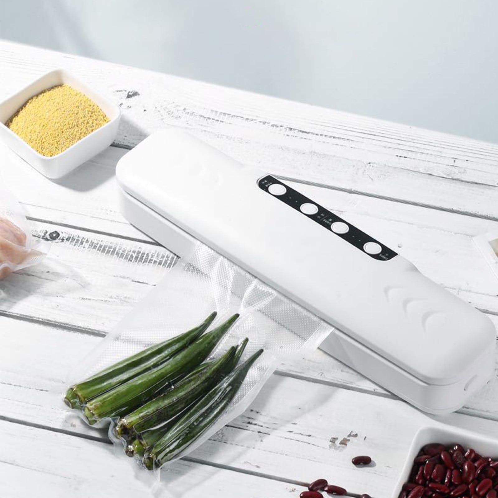 Mouliraty Vacuum Sealer Machine, Upgrade Automatic Fo-od Preservation Machine, Compact Fo-od Sealer Vacuum For Fo-od, Lower Noise, Dry & Moist Fo-od Modes,10 Vacuum Bags