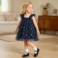 thumbnail image 2 of Infant Cute Dresses For Girls Fly Sleeve Holiday Danceclothes Girls Fancy Dress Size 9-12Months, 2 of 9