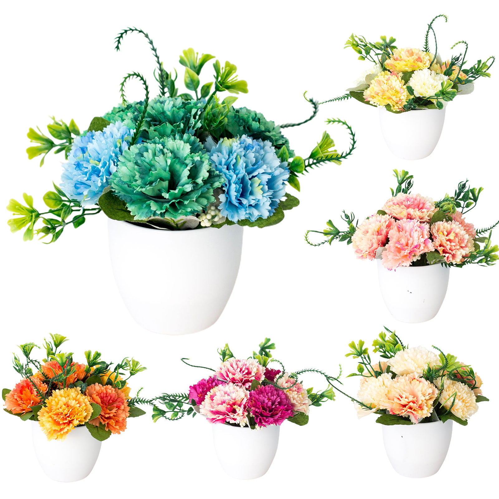 Artificial Potted Silk Flowers Plants Wedding Party Home DIY Floral Decoration 