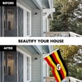 thumbnail image 3 of G128 Combo Pack: 6 Ft Tangle Free Aluminum Spinning Flagpole (Silver) & Uganda Ugandan | 3x5 Ft | LiteWeave Pro Series Printed 150D Polyester | Pole with Flag Included, 3 of 9