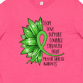 thumbnail image 4 of Inktastic Mental Health Awareness Green Sunflower Ribbon Youth T-Shirt, 4 of 5