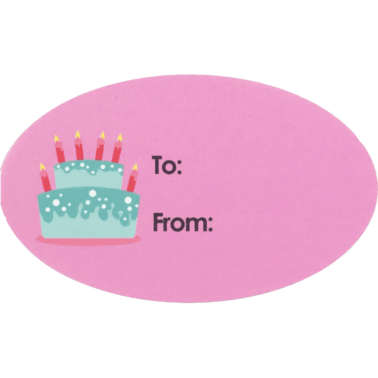 2.5 x 1.5 inch  Gift Giving: Birthday Tag Stickers / Gift Tags