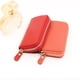 thumbnail image 5 of Qarigey Funda de cuero para llaves, tarjetero, monedero con cremallera, organizador Vintage Premium, bolsa para hombres y mujeres, Unisex, ama Carteras Melon rojo, 5 of 6