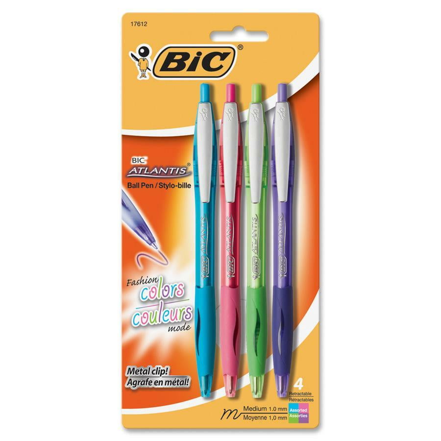 BIC Atlantis Exact Fashion Retractable Ballpoint Pen, Fine Point (0.7mm