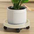 thumbnail image 4 of Plant Caddy with Wheels 12 Inch - Plant Caddy on Wheels Heavy Duty,Movable Flower Pot Tray,Plant Tray with Wheels Planter Caddies Indoor/Outdoor （Beige）, 4 of 6
