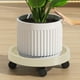 thumbnail image 4 of Bandeja móvil para macetas con ruedas | Base de plástico grueso | Platillo impermeable para uso en interiores y exteriores | Beige, blanco y gris, 4 of 6
