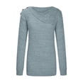 thumbnail image 4 of Kovlvoll Womens Long Sleeve Tops Crewneck Casual Loose Fleece Thick Warm Shirts Fall Solid Color Tunic Top, 4 of 7