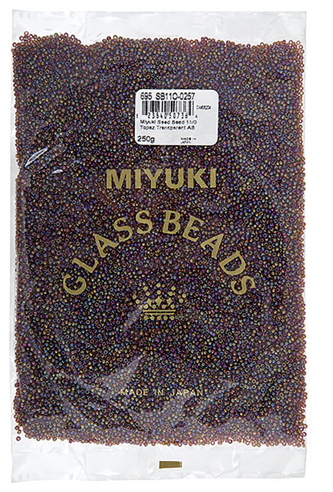 Miyuki Glass Seed Beads 11/0 (250g) DB0257 Transparent Topaz AB Bead