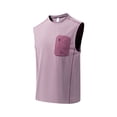 thumbnail image 3 of TKKCS Mens Sleeveless Workout Tank Top with Zipper Pocket- Summer Breathable Lightweight Casual Color Block Athletic Tank Tops for Gym Running Purple Size L, 3 of 8