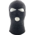 thumbnail image 2 of Three Hole Mask Full Face Cover Ski Hat Winter Knitted Beanie, 2 of 8