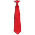 thumbnail image 1 of Corbata Umo Lorenzo, color rojo liso, con clip, para niños, 1 of 9